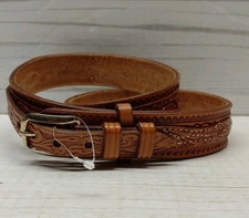Jasper Hand Tooled Leather Belt Mens size 36 Country Western