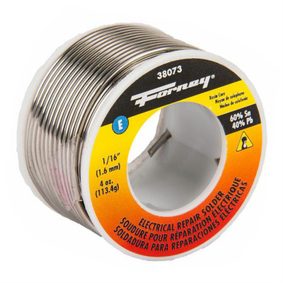  Forney Industries Solder, Electrical Repair, Rosin Core, 1/16 in, 4 Ounce 38073