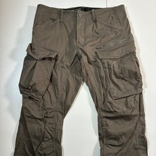 G-Star Raw Rovic Zip 3D Cargo Pants 38x34 Brown Tapered Straight Military