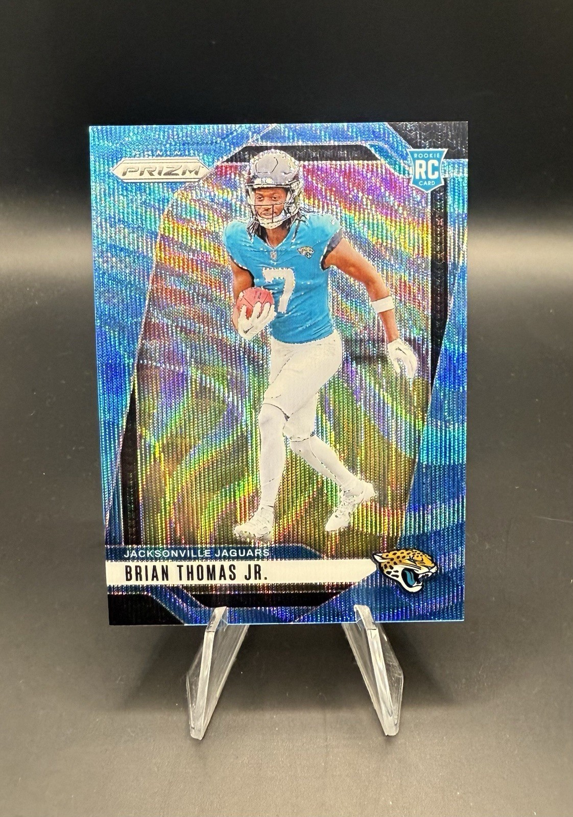 2024 Panini Prizm - Rookies Brian Thomas Jr. #314 Blue Wave Prizm /230 (RC)