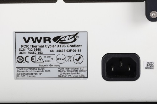 VWR PCR Thermal Cycler XT96 gradiente 732-3658 - senza cavo di alimentazione - Foto 8 di 8
