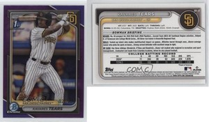 2024 Bowman Draft Chrome Purple Refractor /250 Kavares Tears #BDC-57