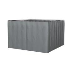 10' x 12' Gazebo Sidewall Set with Hooks & C-Rings, Gray