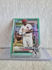 Jordan Walker 🔥 AQUA Refractor 065/125 🔥 Bowman Chrome Prospects 2021 Beauty