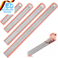 4 StüCk Edelstahl Lineal Metall Lineal Set, 15/20/30/40Cm Edelstahl-Lineal, Meta
