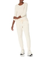 Damen Langarmshirt Xl Haferbeige Meliert Regular-Fit Rundhals Amazon Essentials