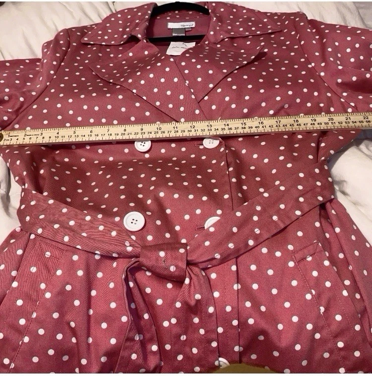 Gabardina rosa vintage clásica oficina sirena ropa de oficina caprichosa Foto 3 de 4