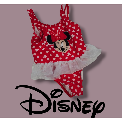 Disney Baby Mädchen rot gepunktet Minnie Mouse Tüll Einteiler Badeanzug 24 Monate - Bild 5 von 5