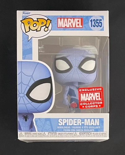 Funko Pop! Spider-Man #1355 Blue Marvel Collector Corps Exclusive New