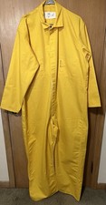 Vintage 80  s USA Made EG Euclid Coveralls 46 Bright Yellow Workwear Never Worn