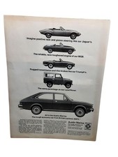 1973 Austin Marina British Leyland Vintage Car Print Ad Land Rover Mgb