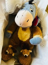 Disney "Eeyore" dressed as a reindeer plush Christmas stuffed animal gently used