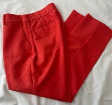 TALBOTS Women's Melon Cotton Stretch Flat Front Hampshire Ankle Pant Sz 12 New