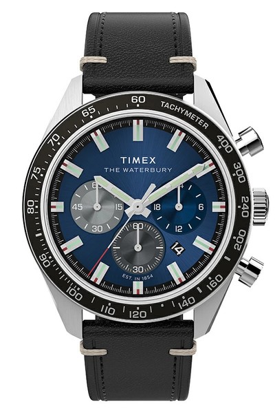 Timex Waterbury Traditioneller Chronograph TW2Y18600 Herren 41 Mm Blaues Ziff...-image