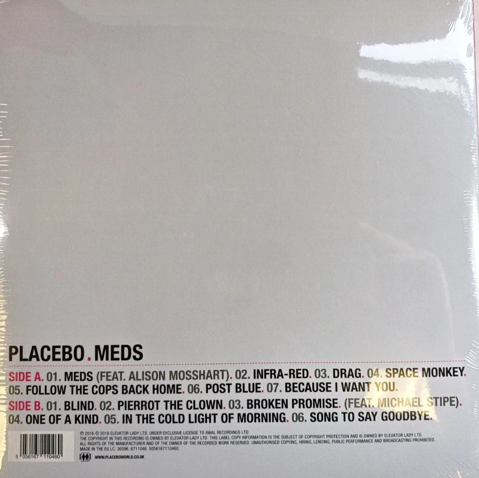 Placebo Meds LP Album vinyl record remastered reissue 2019 on Elevator Music - Image 2 of 4