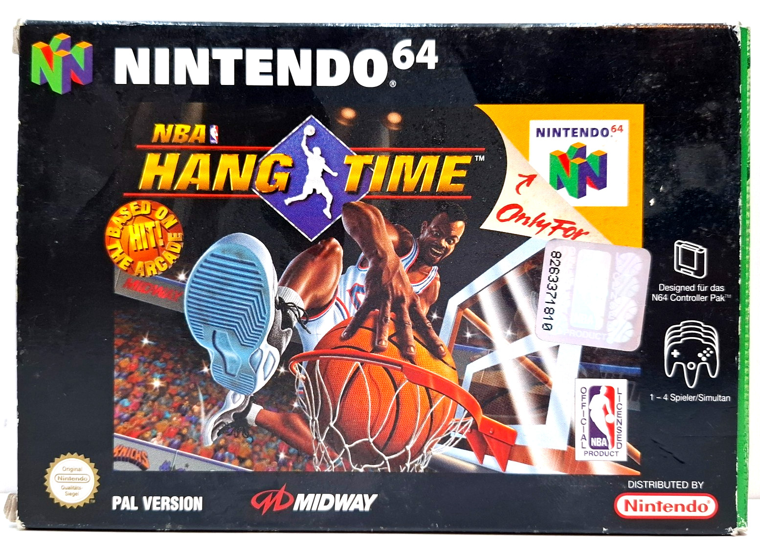 NBA Hangtime / Nintendo 64 N64 Allemagne PAL Version Avec Manuel OVP CIB