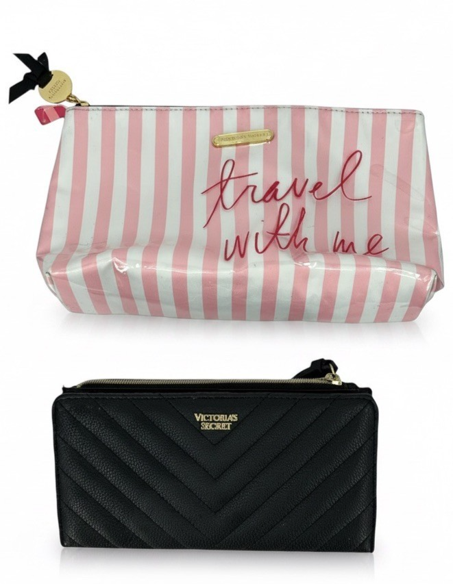 Victoria's Secret Make-Up Bag and Wristlet Bundle Travel with Me