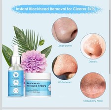 100 Pieces 50g Blackhead Remover Strips, Nose  Facial Pore Cleaner Kit 12/26