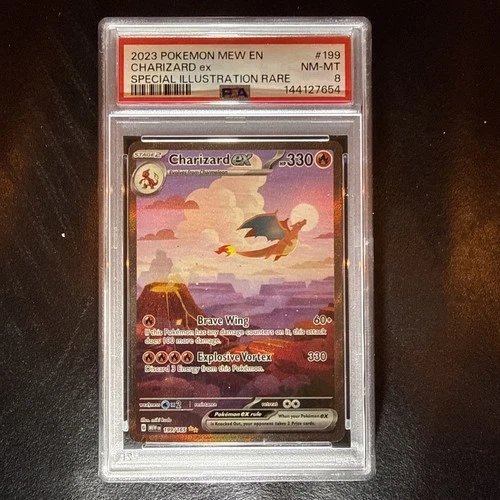 PSA 8 199/165 Pokemon Charizard ex Special Illustration Rare 2023