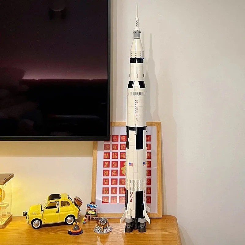 Fusée spatiale 1969 pièces en blocs premium de haute précision compatible 92176