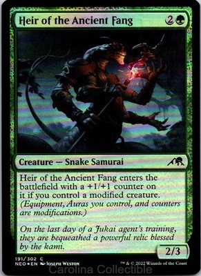 Heir of the Ancient Fang - Foil - NM - Kamigawa: Neon Dynasty 191 MTG