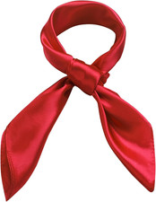 Women Silk Feeling Scarf 23.6'' Solid Color Square Satin Scarf Neck Head Bandana