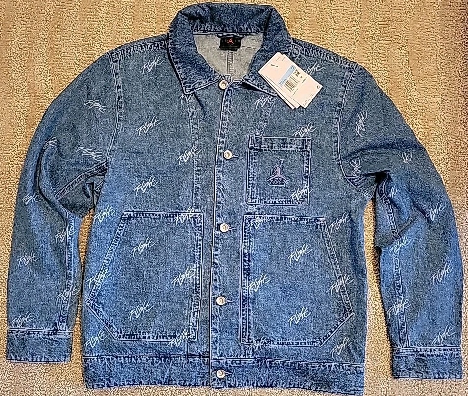 SACAI X NIKE Nike Jacket Jordan Flight Heritage Denim Trucker Jacket Uomo M $180 FV7265 228