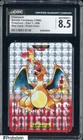 1996 VINTAGE Pokemon Bandai Carddass Red Card Charizard Prism Holo CGC 8.5