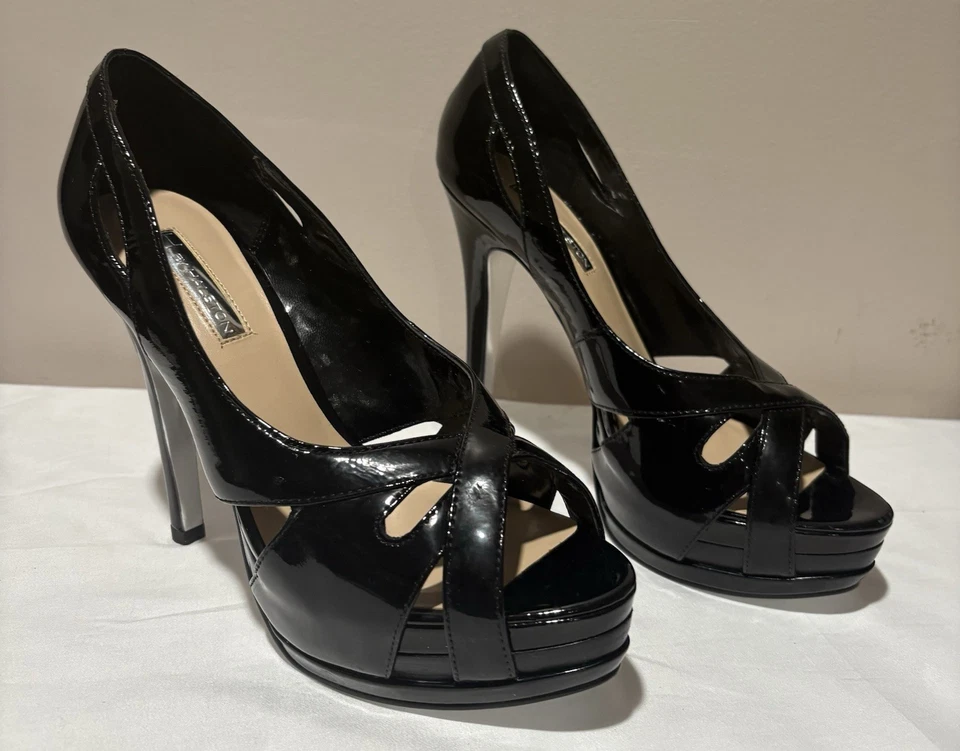 Zapatos de salón H By Halston Miranda Style 7684 charol negro talla 9 Foto 3 de 4