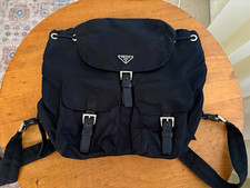 PRADA Milano Black Drawstring Backpack w/ Buc...