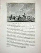 Original Old Antique Print 1774 Beaumont Palace Oxford England Sparrow 18th