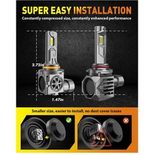Super Bright 9005 9006 Light Bulbs 4 Pack