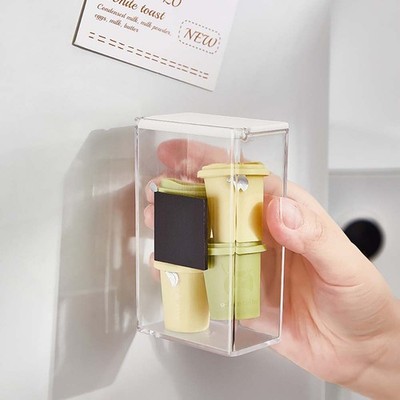 Space-Saving Sturdy Organized Neat Functional Modern Magnetic Fridge Storage Box