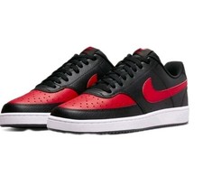 Nike Court Vision Low Next Nature Shoes Mens Size-14 Black University Red White 