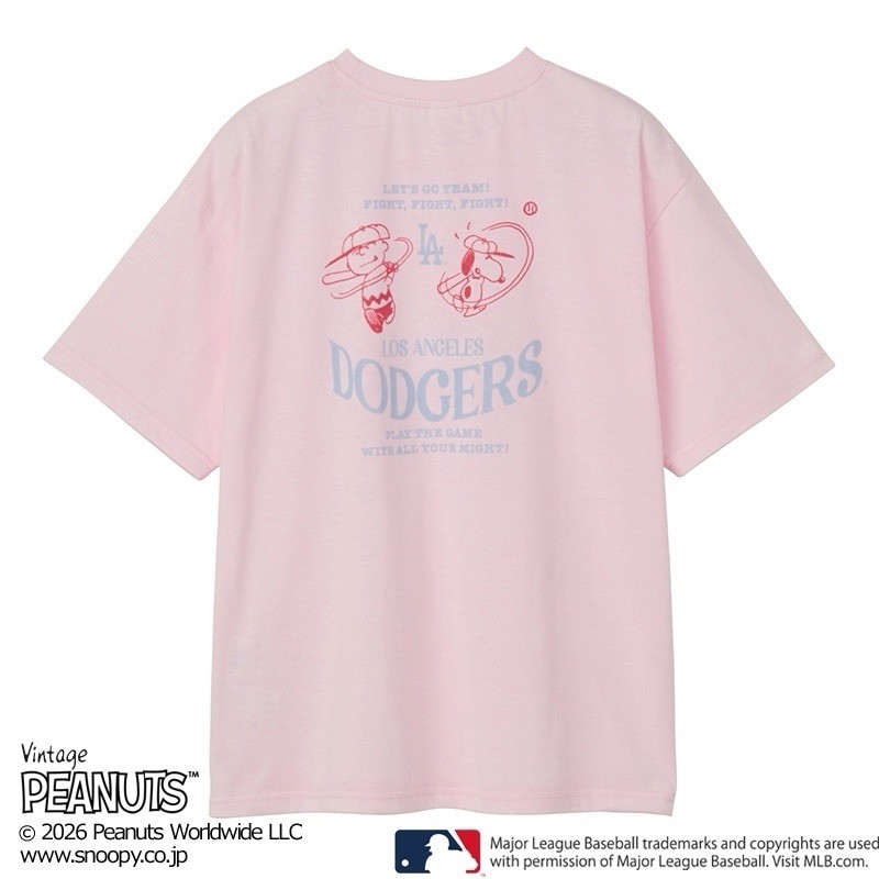 Plaza MLB x Snoopy PEANUTS T-shirt Los Angeles Dodgers