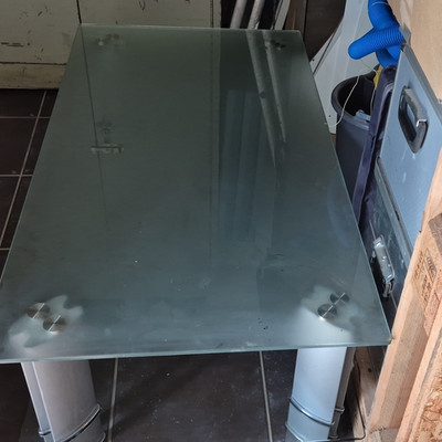 Milchglas Glastür 190x60 cm rechtshändig inkl. Beschläge/Eisenwaren modern grau