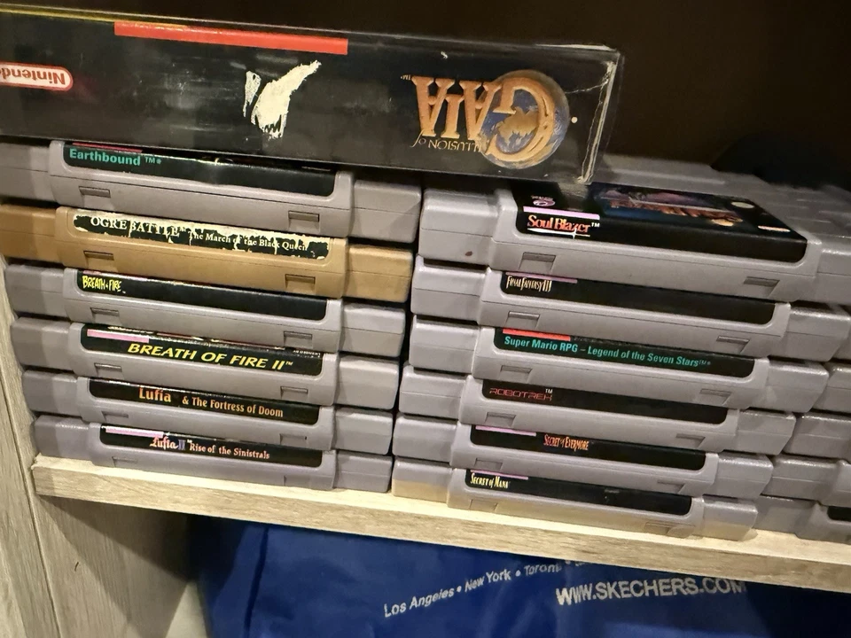 LOTE AUTÉNTICO RARO SNES - EARTHBOUND, CHRONO TRIGGER, DE ENG TERRANIGMA CIB Foto 3 de 4