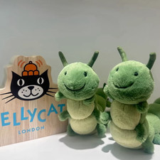 Jellycat Carys Caterpillar Retired Green Insect Plush Toy New With Tags+Dust Bag