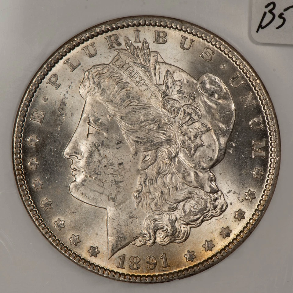 1891-CC $1 Morgan Silver Dollar - Key Date Carson City - NGC MS 62 - SKU-B5347 - Image 3 of 4