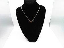 14k gold plated silver heart pendant dainty necklace,