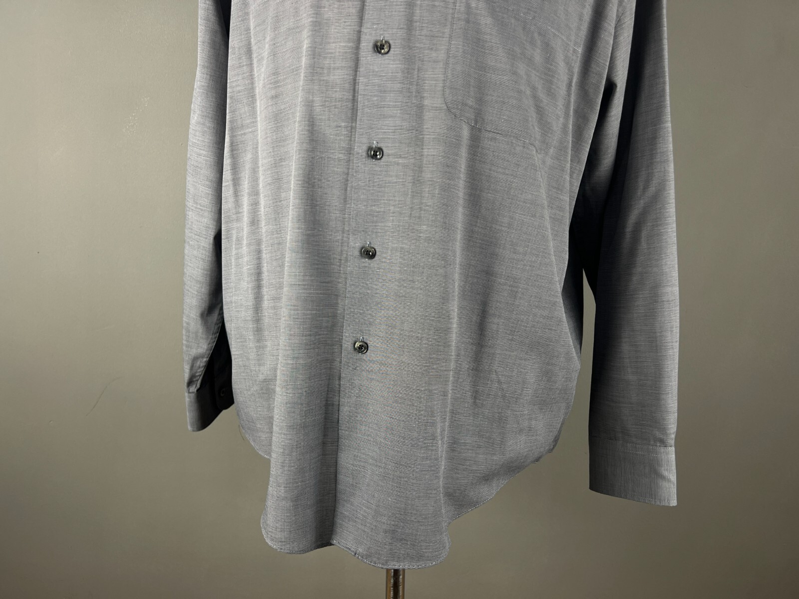 Yves Saint Laurent Camicia Uomo con Bottoni Manica Lunga Grigio Taglia XL