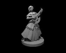 Female Elf Bard 28mm Scale DND D D Tabletop Miniature