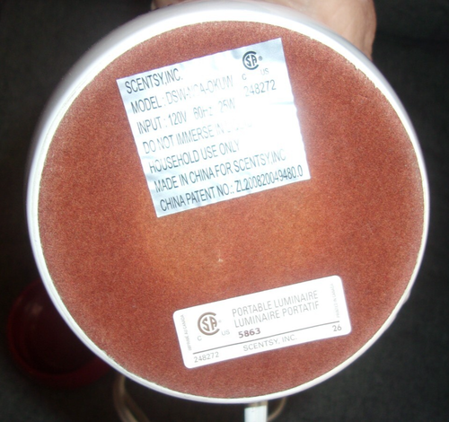 Scentsy OU The University of Oklahoma Sooners White Red Plug-In Wax Warmer - Picture 7 of 10