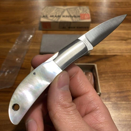 Cuchillo Al Mar Hawk Classic 1002P hoja de perla blanca artículos de stock sin usar de Japón Foto 2 de 4