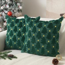 Christmas Pillowcase 18 x 18 inch set of 2 Christmas tree pillowcase ornaments