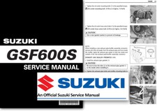 Suzuki GSF600 Bandit Manuale uso e manutenzione officina GSF600S 2000 2001 2002 2003 2004