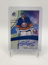 2020-21 UD Sp Game Used Ilya Sorokin Authentic Rookies Blue Autograph 🔥#126🔥