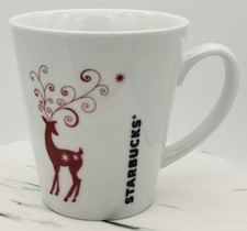 Starbucks Coffee Company 2011 Collectible Mug Holiday Red Reindeer 13 oz 384ml