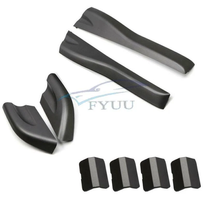 Para Hyundai Tucson 2004-2008 Negro ABS Juego de 4 piezas Cubierta de extremo de riel de techo Carcasa Foto 4 de 4