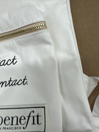 Backpack BENEFIT SAN FRANCISCO 2020 Branded white artsy trendy backpack zipper - Picture 2 of 4